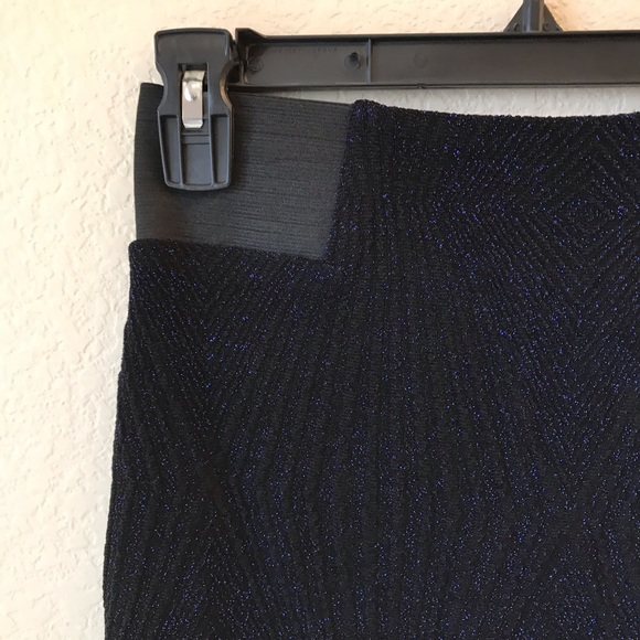 Silvergate Metallic Blue Sparkle Pencil Skirt Womens Size 4 - Picture 2 of 6